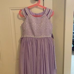 Lavender Spring Dress, Girls Size 7